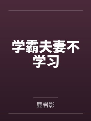 学霸夫妻不学习 学霸夫妻不学习